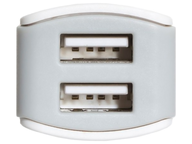 Авто Зарядное Устройство Hoco Z23 2USB, Цвет Белый