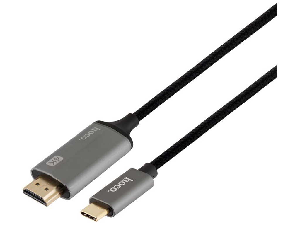 Перехідник Hoco UA13 Type-c HDMI 1,8m Колір Сiрий