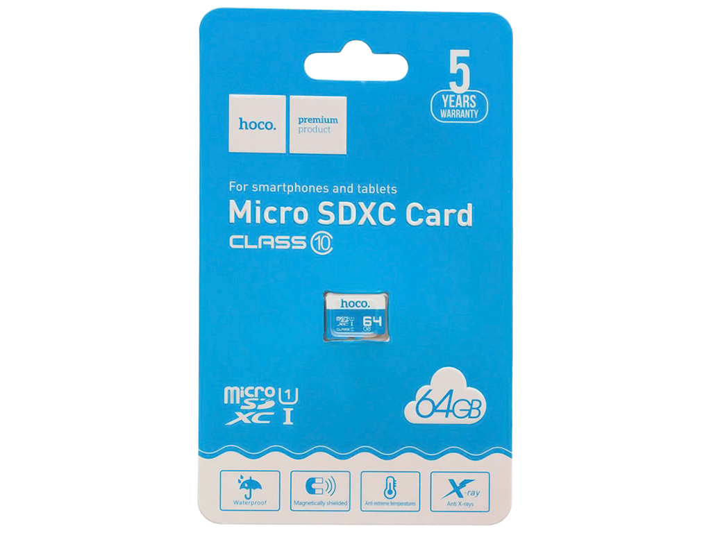 Карта Пам'яті Hoco MicroSDXC 64gb 10 Class Синій
