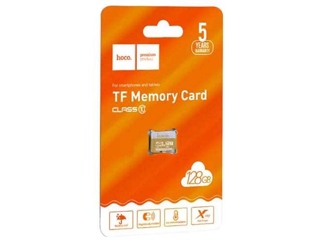 Карта Памяти Hoco MicroSDXC 128gb 10 Class Оранжевый