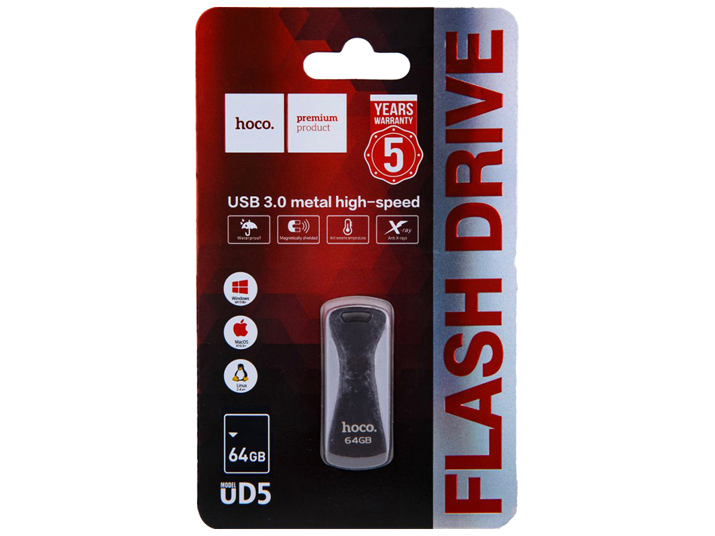 USB Flash накопитель Hoco UD5 64GB 3.0 Цвет Серый