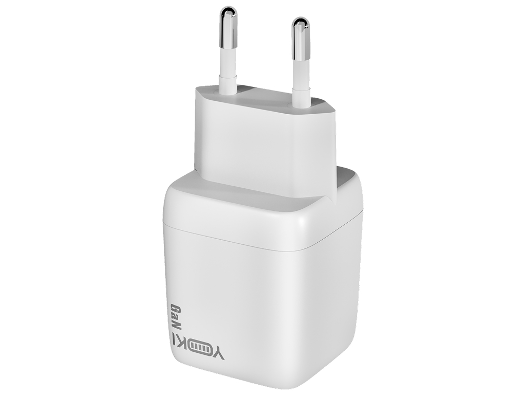 Сетевое зарядное устройство Yoki PowerGaN, Type-C, Usb-A, Pd, Qc, Pps, 35Вт