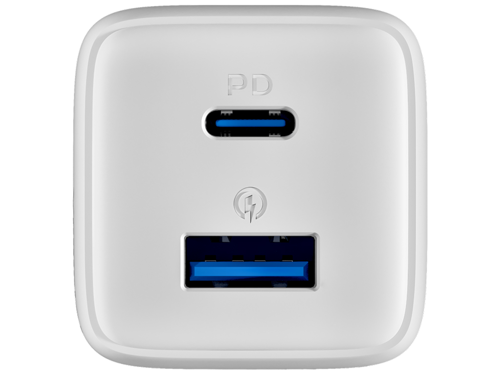 Сетевое зарядное устройство Yoki PowerGaN, Type-C, Usb-A, Pd, Qc, Pps, 35Вт