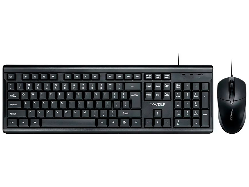 Клавиатура и Мышь TWolf TF500 Цвет Черный