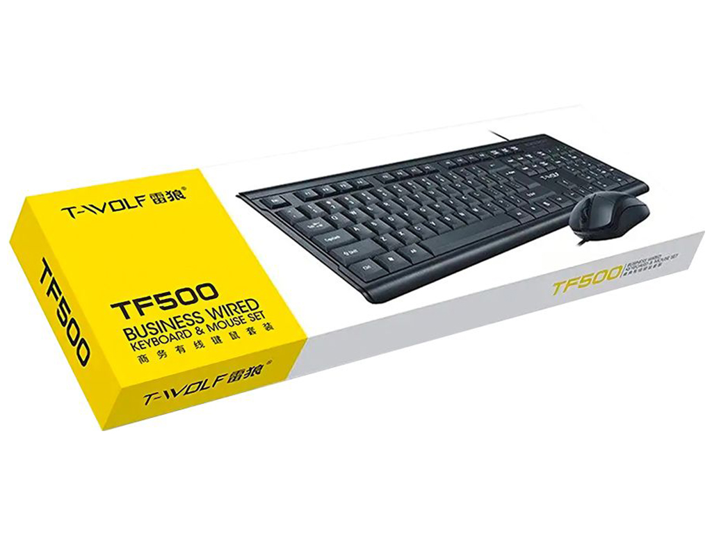 Клавиатура и Мышь TWolf TF500 Цвет Черный