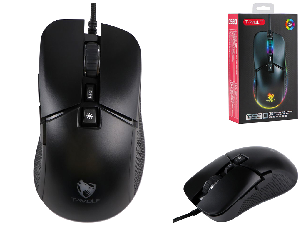 USB Мышь Игровая TWolf G590 RGB Цвет Черный