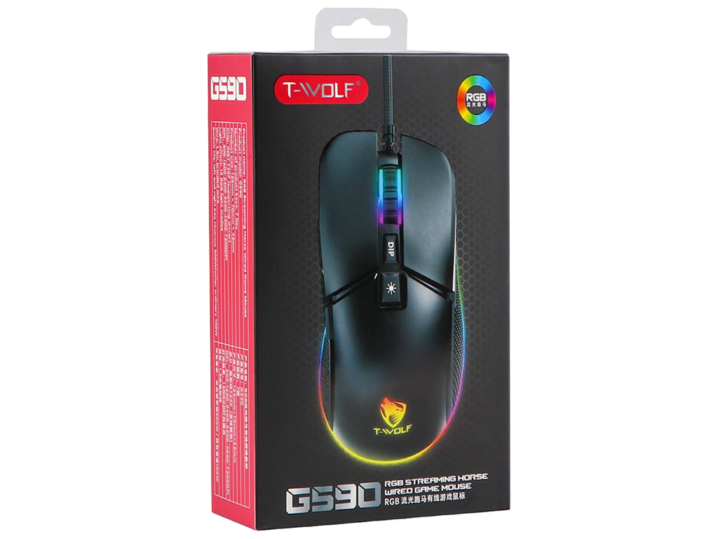 USB Мышь Игровая TWolf G590 RGB Цвет Черный