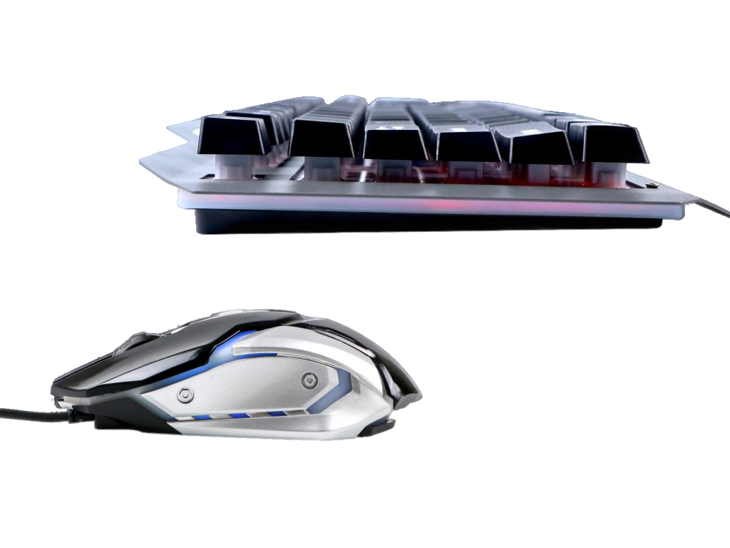 Клавиатура и мышь TWolf TF600, проводные, USB, мембранные, подсветка, DPI до 2400, ENG/UKR, черный