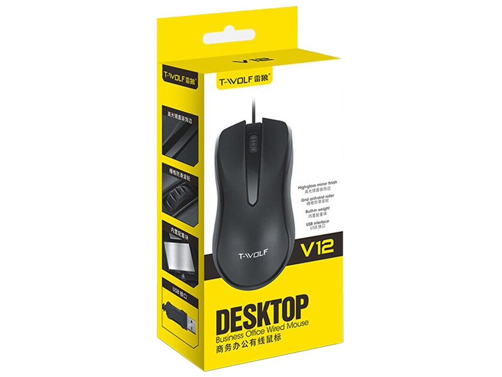 USB Мышь TWolf V12 Цвет Черный