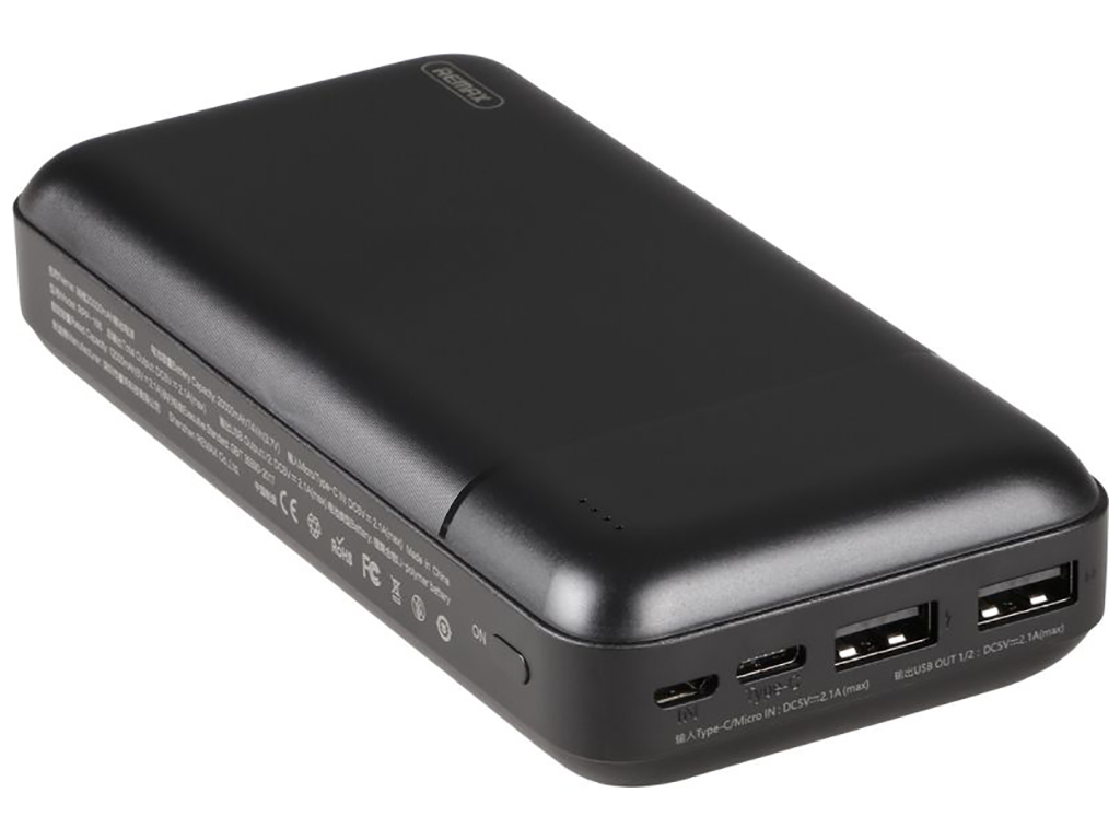 Power Bank Remax RPP-166 Lango 20000 mAh, Чёрный