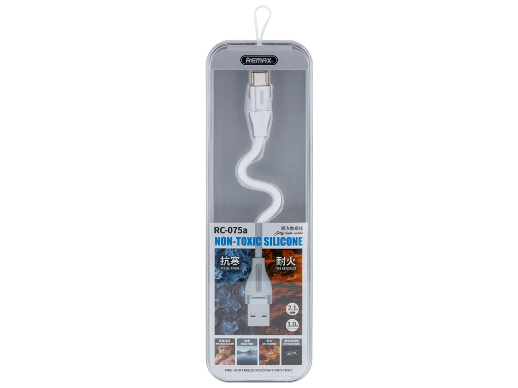 Кабель USB Remax RC-075a Jell Type-C, Белый
