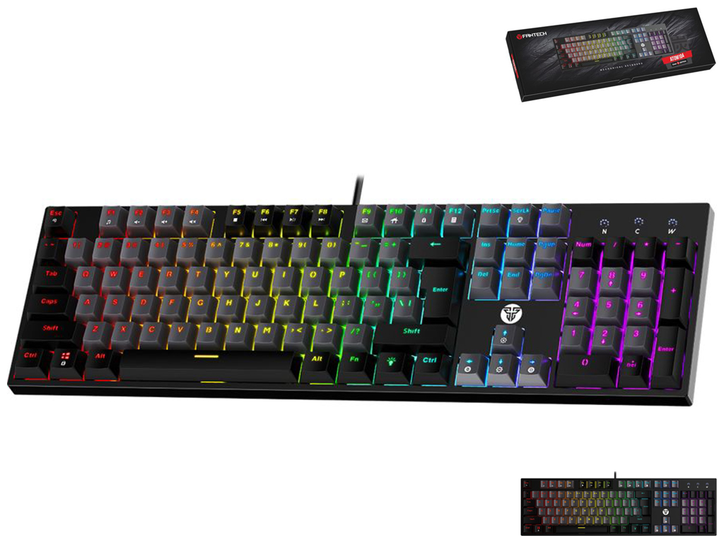 Клавиатура Игровая Fantech ATOм мK886V2 Red Switch Цвет Серый/Черный