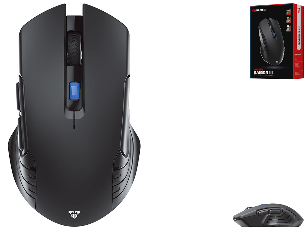 Беспроводная Мышь Игровая Fantech WG12RS Raigor III Silent click Цвет Черный