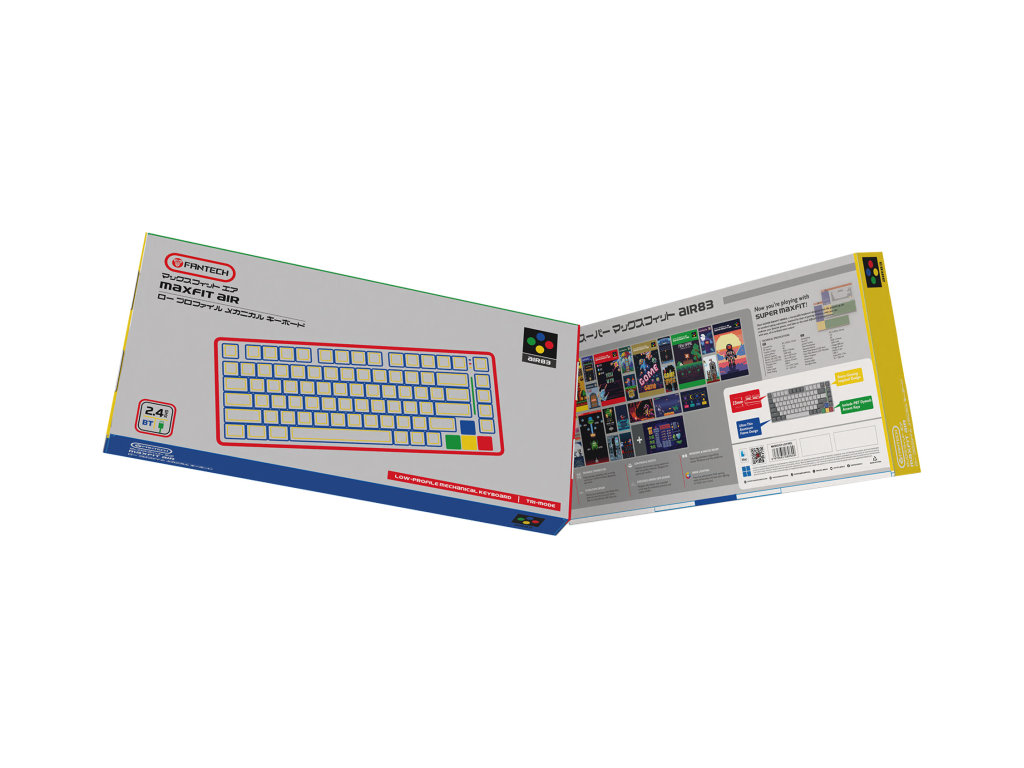 Клавиатура игровая Fantech Maxfit, Brown switch, bluetooth/2.4g, 2000mah, Type‑C, eng, цвет серый