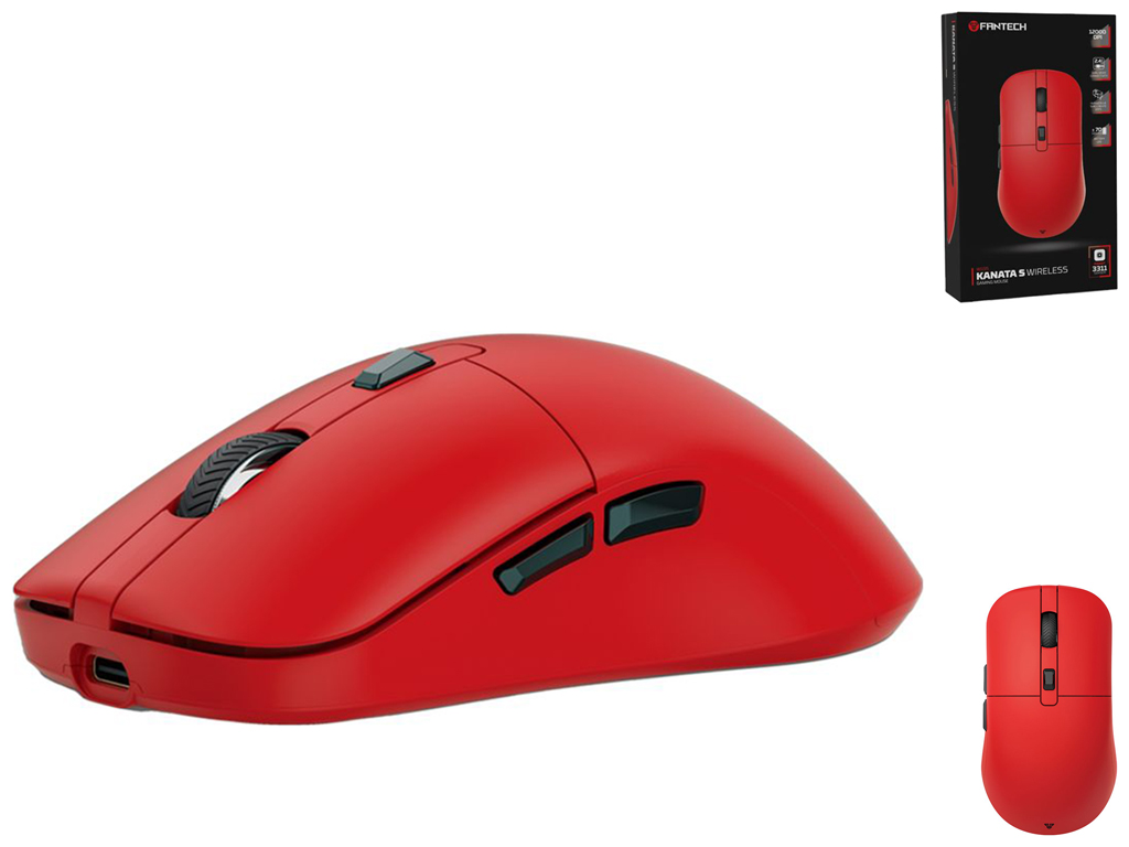 Мышь беспроводная игровая Fantech WG9S Kanata Цвет Красный
