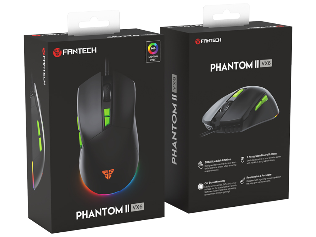 USB Мышь Игровая Fantech VX6 Venom Go (Phantom II) Цвет Черный