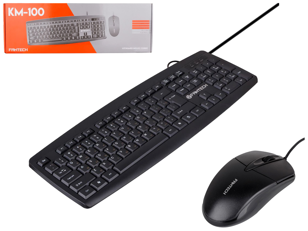 Клавиатура и Мышь Fantech KM100 Чёрный
