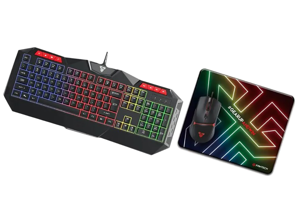 Игровой комплект 3в1 Fantech P31 (Клавиатура, Мышь, Коврик), Цвет Черный