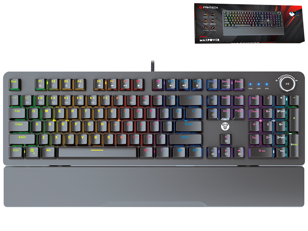 Клавиатура игровая Fantech Max Power MK853 Red Switch, Цвет Черный