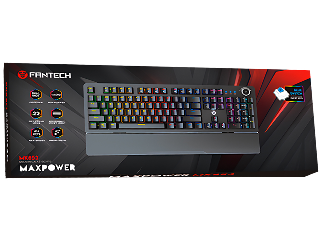 Клавиатура игровая Fantech Max Power MK853 Red Switch, Цвет Черный