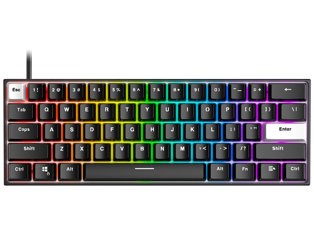 Клавиатура Игровая беспроводная Fantech MAXFIT 61 MK857 FROST WIRELESS Blue Switch, цвет Черный