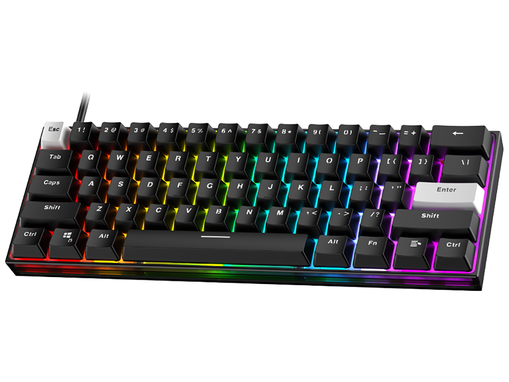 Клавиатура Игровая беспроводная Fantech MAXFIT 61 MK857 FROST WIRELESS Blue Switch, цвет Черный