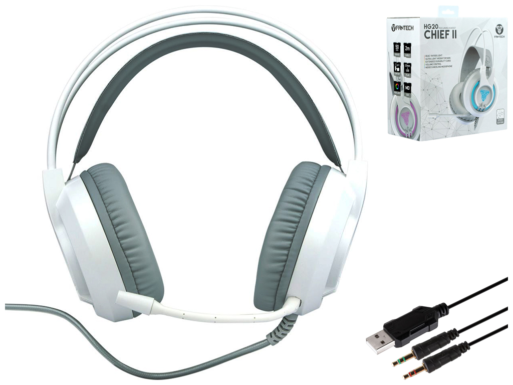 Игровые Наушники Fantech HG20 Chief II, цвет Белый