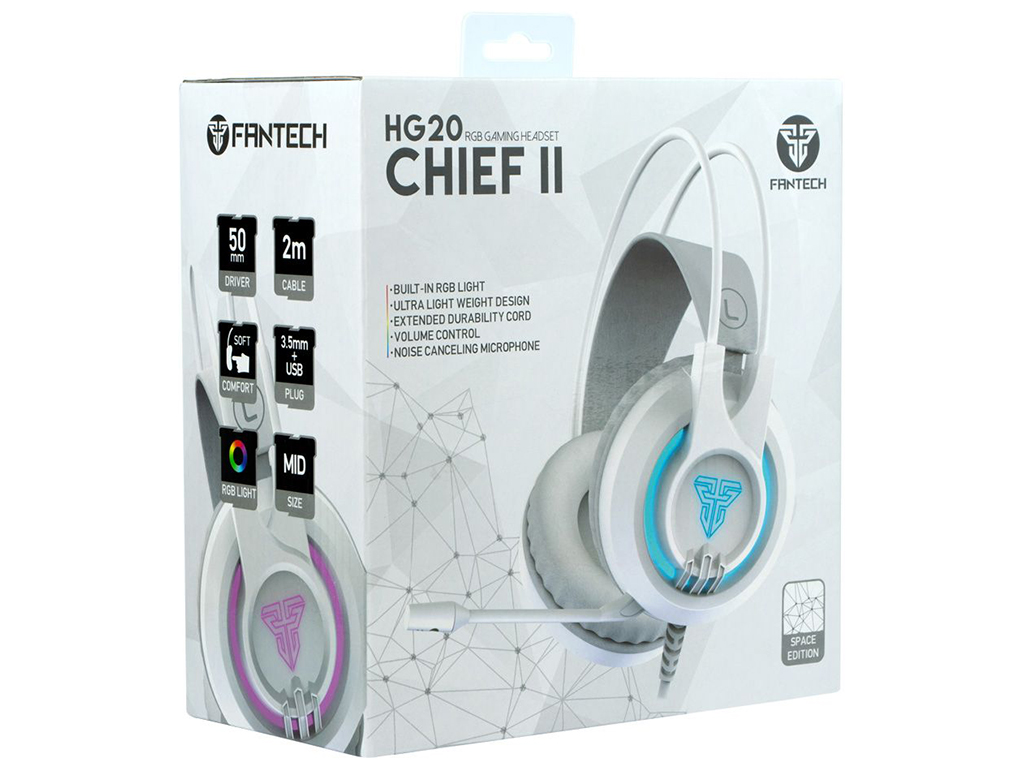 Игровые Наушники Fantech HG20 Chief II, цвет Белый