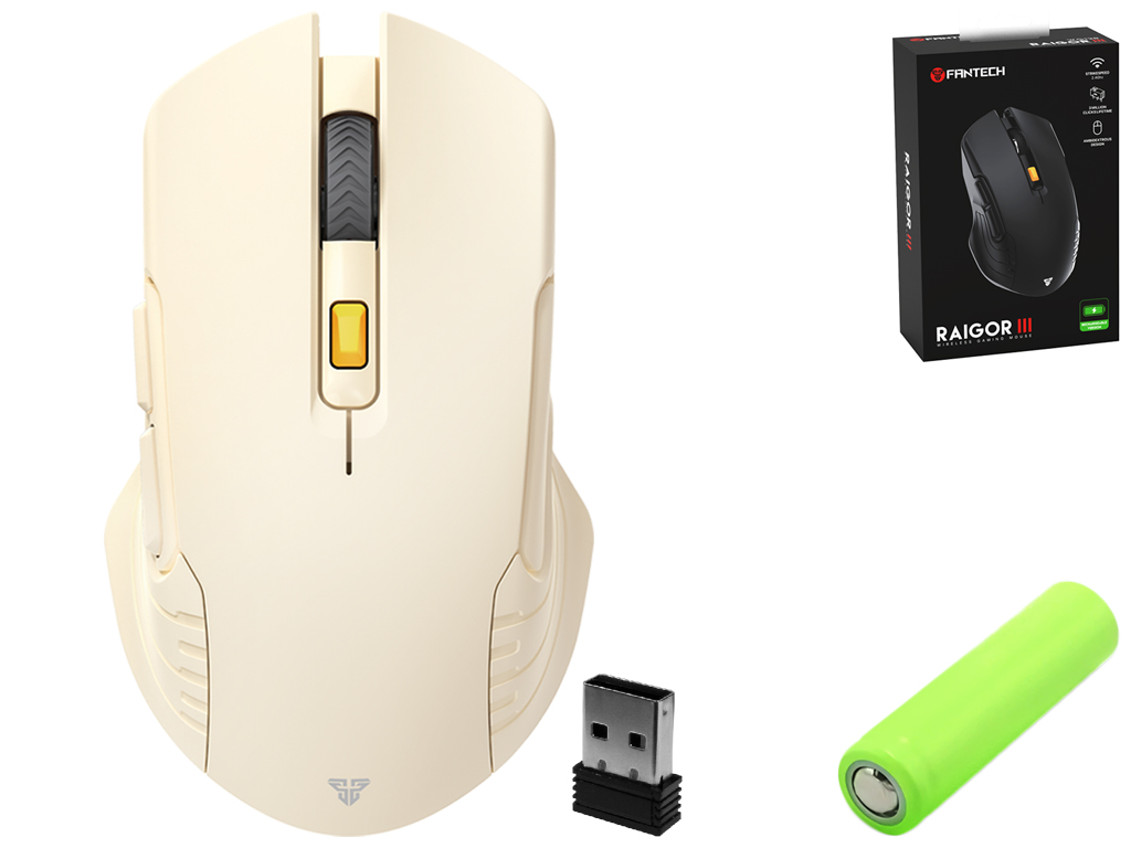 Беспроводная Мышь Игровая Fantech WG12R Raigor III, цвет Бежевый