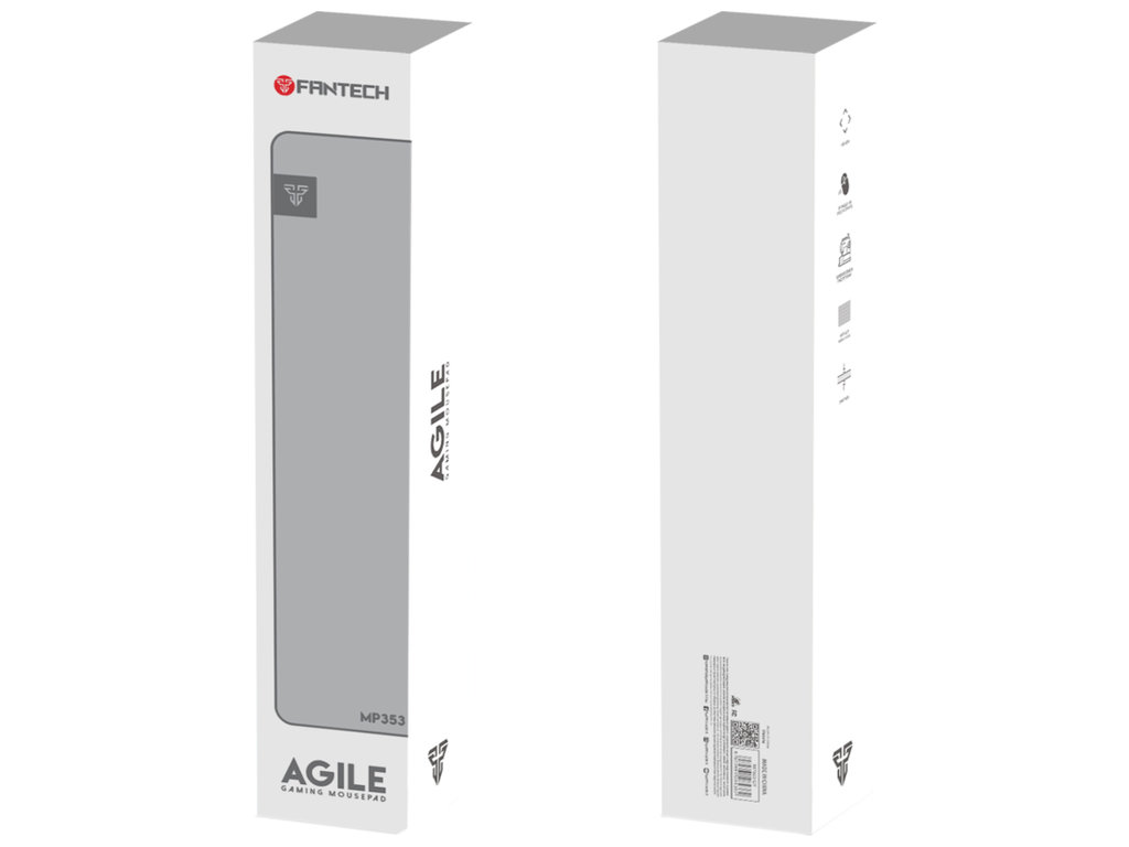 Коврик для мышки Fantech Agile MP353, резина, текстиль, 350×300×4мм, цвет серый