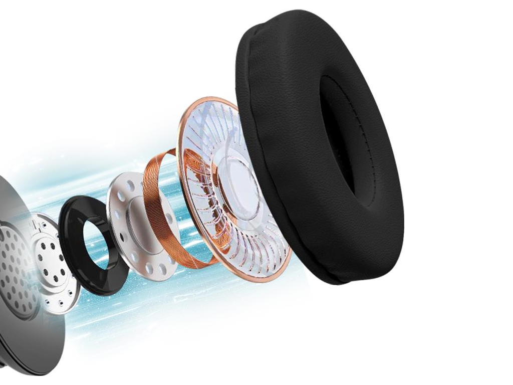 Блютуз стерео гарнитура Fantech Go Vibe WH05, складные, bluetooth 5.3, type‑c/aux, 300mAh, черный