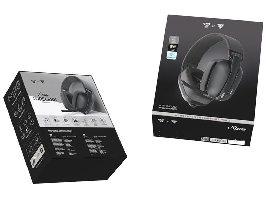 Игровые Наушники Fantech WHG03 Studio, 3 мodes (Wired, BT, 2.4Ghz) Цвет Черный