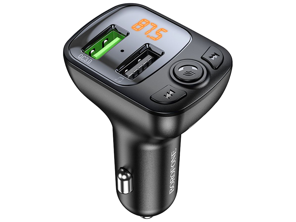 FM-трансмітер Borofone BC41 Eminency QC3.0 Car BT FM transmitter Колір Чорний