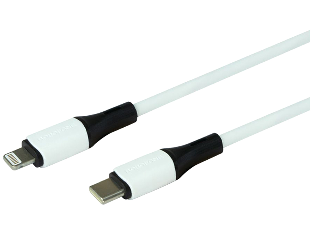 Кабель USB Borofone BX79 IP PD 20W/3A Silicone Type-C to Lightning Колір Білий