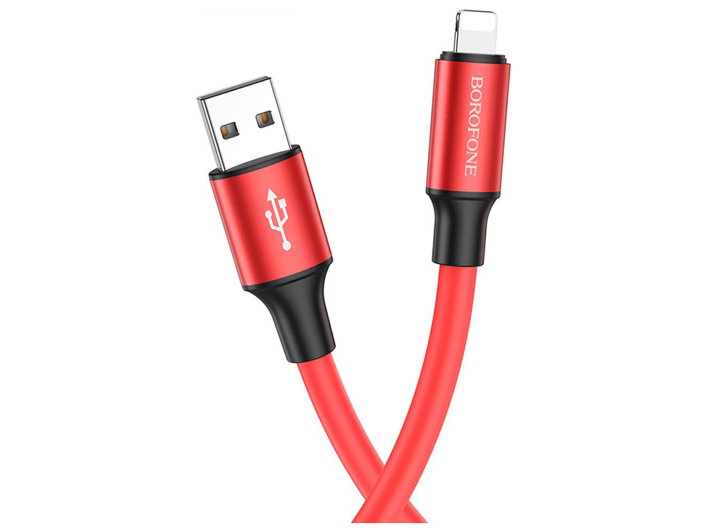 Кабель USB Borofone BX82 Lightning, Червоний