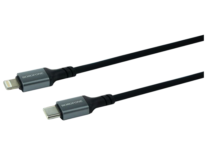 Кабель USB Borofone BX83 IP PD 20W/3A Silicone Type-C to Lightning Колір Чорний