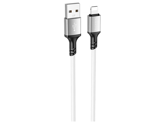 Кабель USB Borofone BX83 IP Silicone Lightning 2.4A Колір Білий