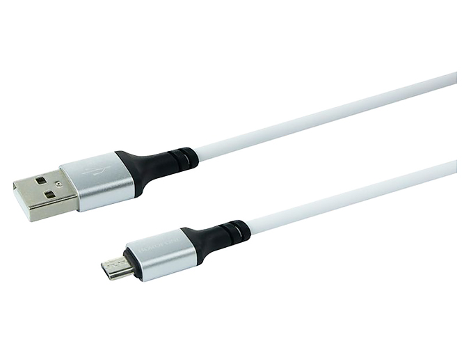 Кабель USB Borofone BX83 Silicone Micro 2.4A, Білий