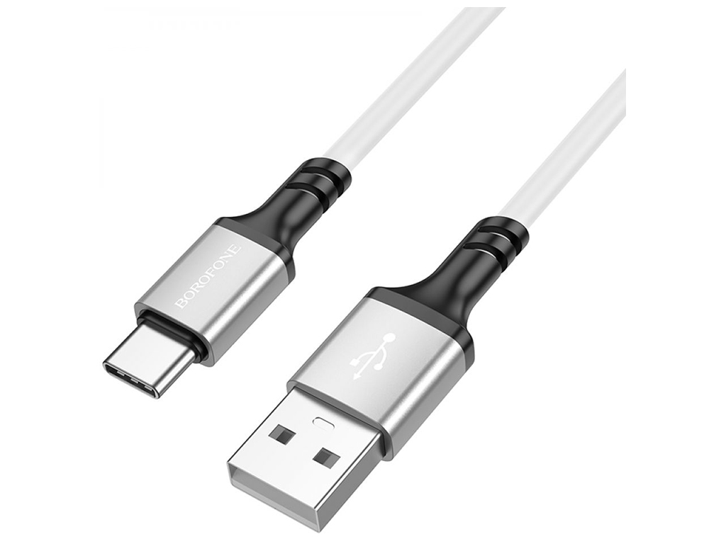 Кабель USB Borofone BX83 Silicone Type-C 3A, Білий