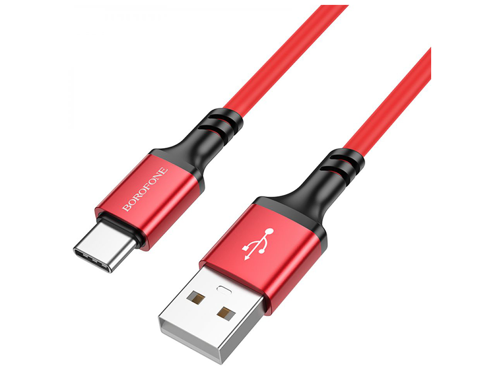 Кабель USB Borofone BX83 Silicone Type-C 3A, Червоний