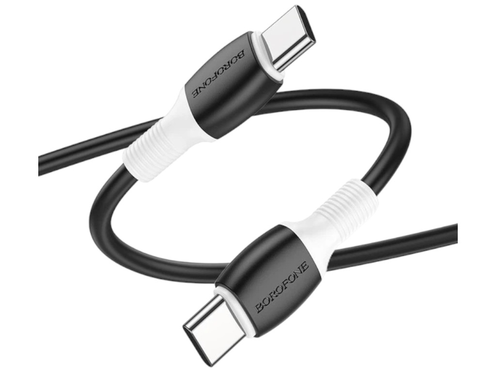 Кабель Borofone BX84 Type-C to Type-C, 60Вт (20В/3А), довжина 1м, колір чорний
