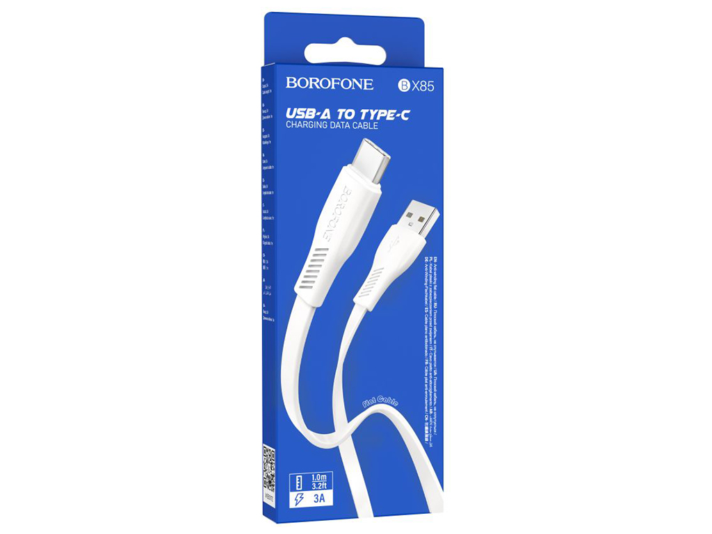 Кабель USB Borofone BX85 Type C 3A, Білий