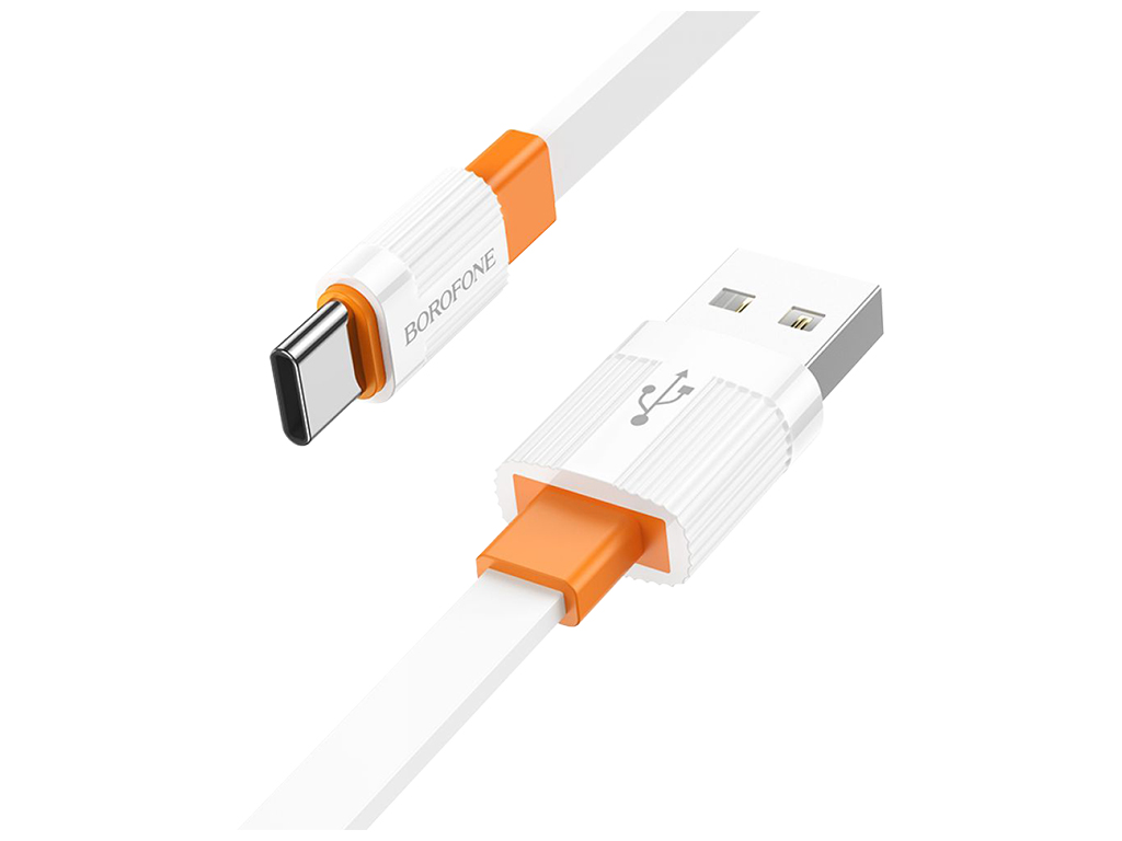 Кабель USB Borofone BX89 Union Type-C 3A, Біло-жовтогарячий