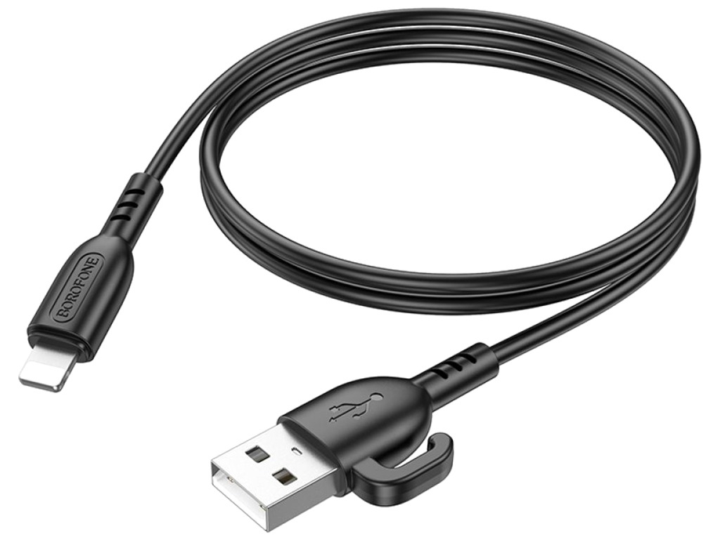 Кабель USB Borofone BX91 Lightning 2.4A Колір Чорний
