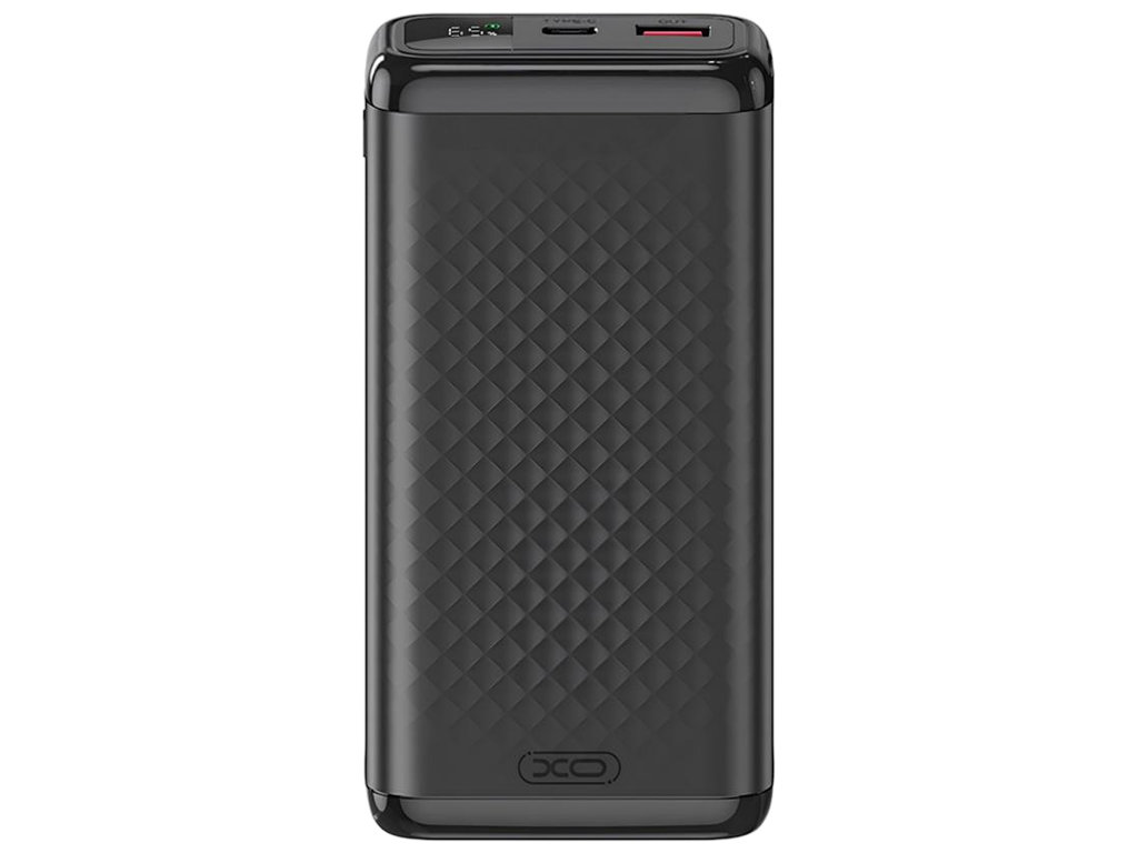 Power Bank XO PB309, 22.5W, 20000mAh, быстрая зарядка, LED-дисплей, ABS пластик, цвет черный