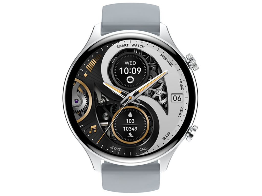 Смарт-часы XO J14, AMOLED дисплей, Bluetooth, 300мАч, цинковый сплав, стекло, 160×90×30мм, серый