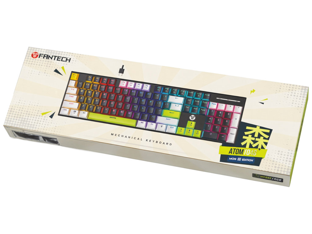 Клавиатура игровая Fantech ATOM104S MK878S Mori, проводная, Red Switch, RGB подсветка, ENG, синий