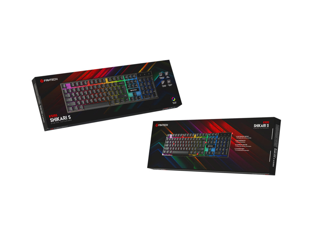 Клавиатура игровая Fantech Shikari S K515S, мембранная, подсветка, Type‑C, ENG/UKR, цвет черный