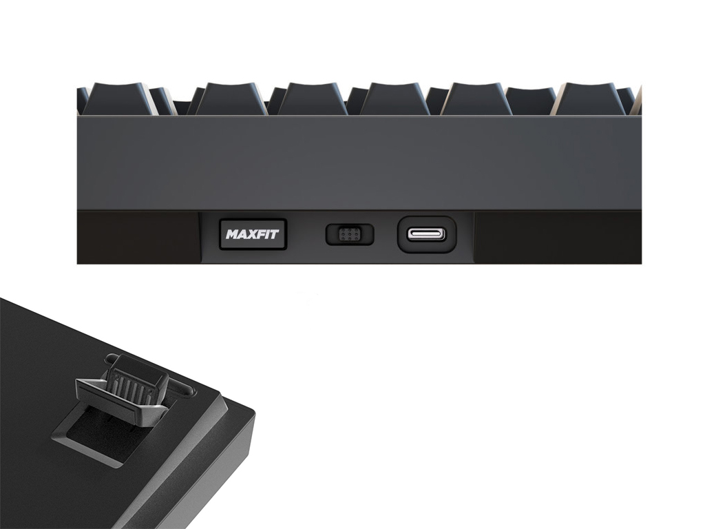 Клавиатура игровая Fantech Maxfit8, Brown switch, bluetooth/2.4g, 4000mah, Type‑C, eng, цвет черный