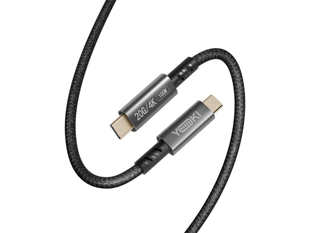 Кабель зарядный Yoki Power Pro, Type-C - Type-C, Usb 3.2, 100Вт, 2м